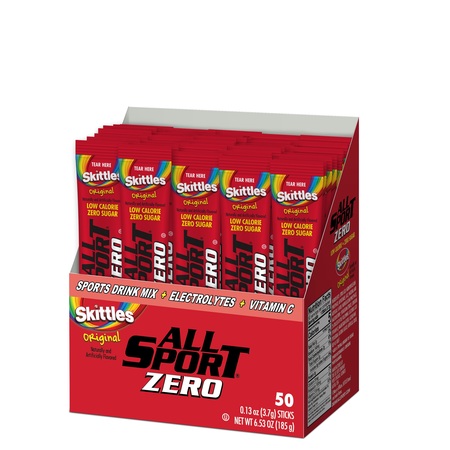 ALL SPORT Powder Sticks, Sugar Free, Skittles, 50 PK 10125091