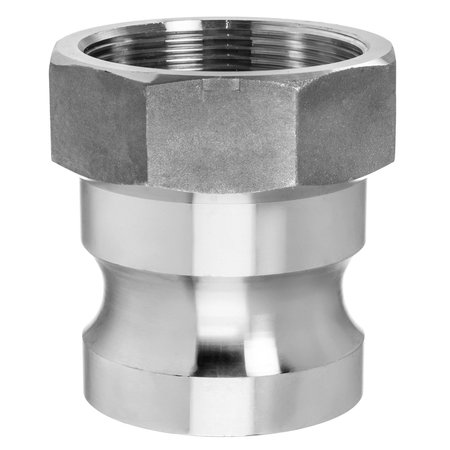 USA INDUSTRIALS Cam and Groove Fitting, Aluminum, A, 1-1/2" Adptr x 1-1/2" Fml NPT BULK-CGF-93