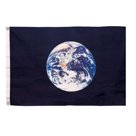 ANNIN FLAGMAKERS Earth Flag, 3ft.x5ft. 1347