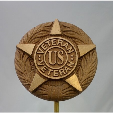 ANNIN FLAGMAKERS Grave Marker, General Veteran, Cast Bronze 601716