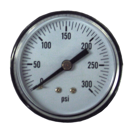 POWERMATE Pressure Gauge, 2", 300 PSI, 1/4" Back Conn 032-0024RP