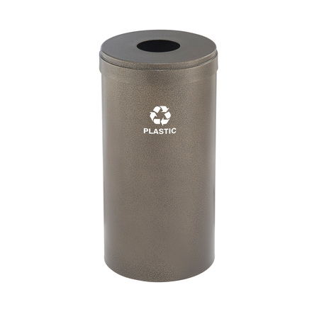 GLARO 16 gal Round Recycling Bin, Bronze Vein B-1532BV-BV-B7