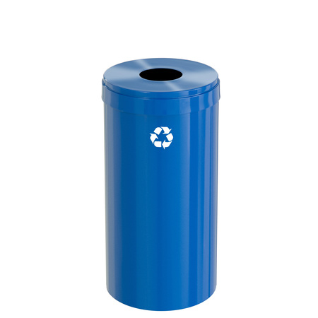 GLARO 23 gal Round Recycling Bin, Blue B-1542BL-BL-B1