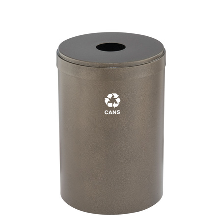 GLARO 33 gal Round Recycling Bin, Bronze Vein B-2032BV-BV-B4