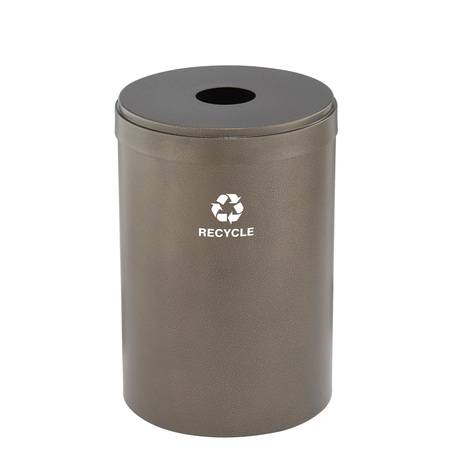 GLARO 33 gal Round Recycling Bin, Bronze Vein B-2032BV-BV-B5