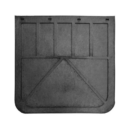 BOOMERANG RUBBER Mud Flaps, 24 in X 24 in, Rubber, Black SRI2424C1PL