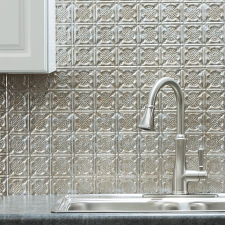 Fasade Fasade 18in x 24in Traditional 6 Vintage Metal Backsplash Panel 5pk PB5634