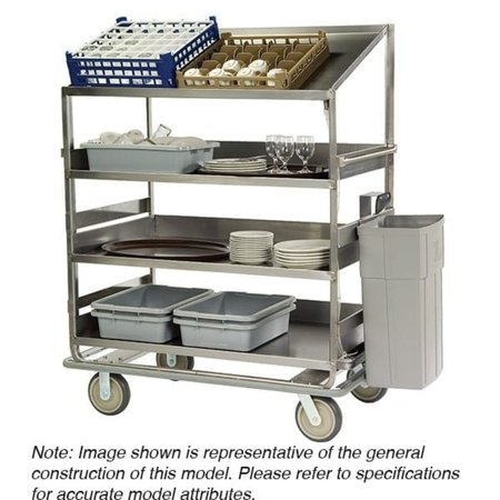 LAKESIDE Glass Rack/Dish Sorting Cart; 3 Flat, 1 Angled 28"x62" Shelves B589