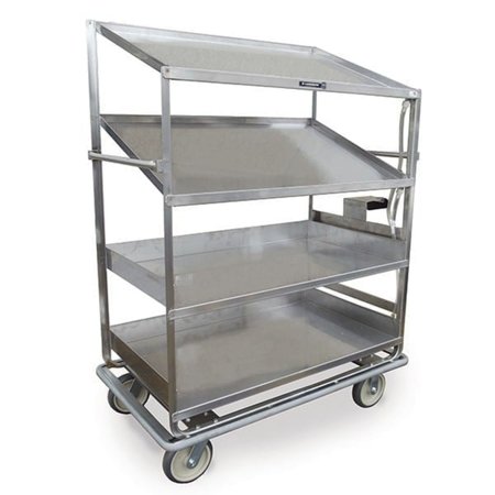 LAKESIDE Glass Rack/Dish Sorting Cart; 2 Flat, 2 Angled 28"x46" Shelves B592