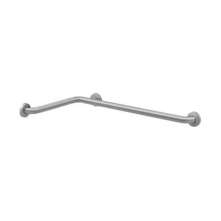 BOBRICK 19-3/4" x 34-3/4" L, Peened, Stainless Steel, B686199 Satin Stainless Steel Grab Bar B6861.99