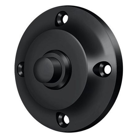 DELTANA Bell Button, Round Contemporary Black BBR213U19
