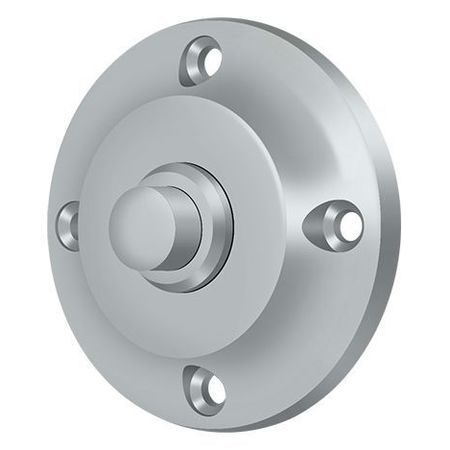 DELTANA Bell Button, Round Contemporary Satin Chrome BBR213U26D