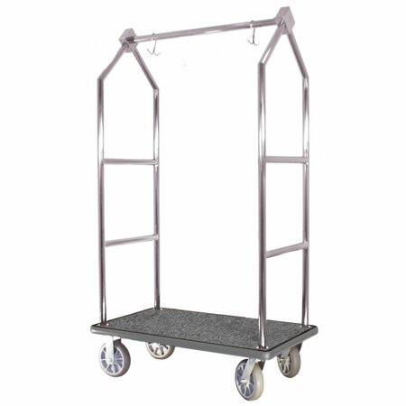 HOSPITALITY 1 SOURCE Contemporary Bellmans Cart, SS Finish BCF105SS