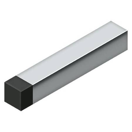 DELTANA Modern Square Heavy Duty Door Bumper, Steel Bright Chrome 4" BDSS40U26