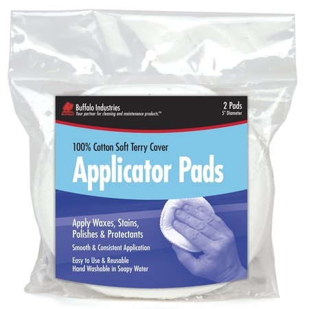 BUFFALO Terry Applicator Pads, PK4 64012