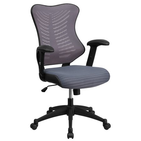 Flash Furniture Executive Chair, Mesh, 21 3/4- Height, Padded, Gray Mesh BL-ZP-806-GY-GG