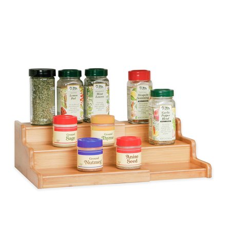 SEVILLE CLASSICS Spice and Season Rack Drawer, Wood, 3 Tier BMB17087