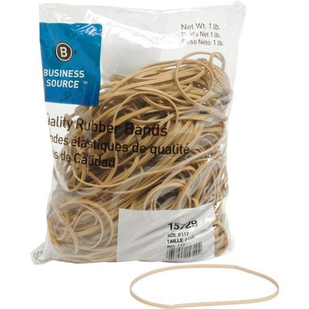 BUSINESS SOURCE Rubberbands, Size 117B, 1Lb, PK200 15729