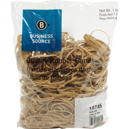 BUSINESS SOURCE Rubberbands, Size 54, 1Lb 15745