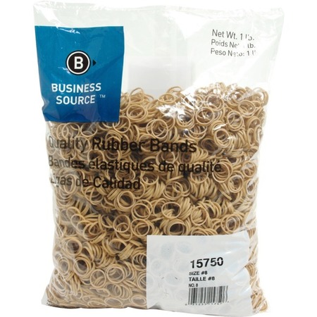 BUSINESS SOURCE Rubberbands, Size 8, 1Lb, PK5200 15750