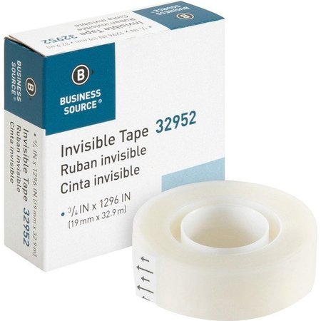 BUSINESS SOURCE Tape, Roll, Invis, 3/4"X1296" 32952