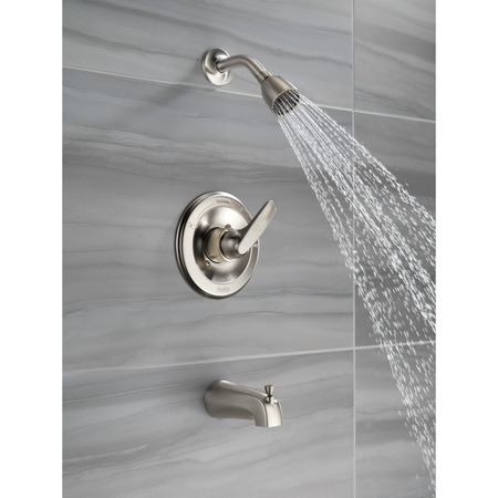 Delta Faucet, Tub & Shower Tub / Shower Faucet, Stainless, Wall BT13410-SS