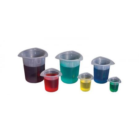 UNITED SCIENTIFIC Tri-Corner Beakers, Polypropylene, PK 100 BTC0250