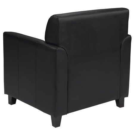 Flash Furniture BlackChair, 29"L31-1/2"H, Flared, LeatherSeat, ContemporarySeries BT-827-1-BK-GG