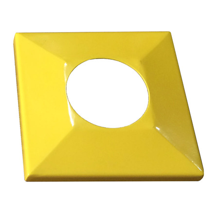 POST GUARD Base Plate Cover, 6" Dia, Yellow 6BDBCVRY