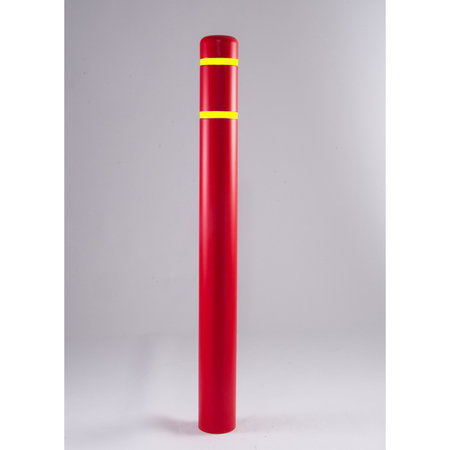 POST GUARD Post Sleeve, 4.5" Dia, 52" H, Red/Yellow CL1385PYT