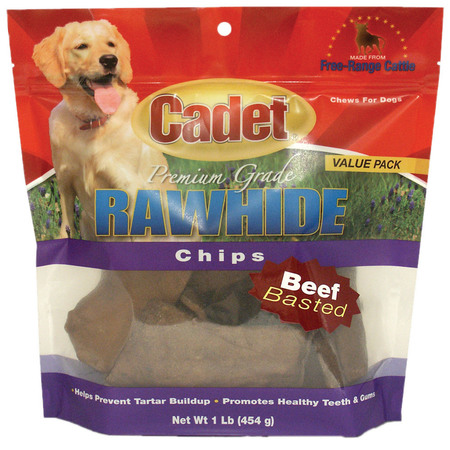 CADET Rawhide Chips Beef Basted 1 pound C10062-16