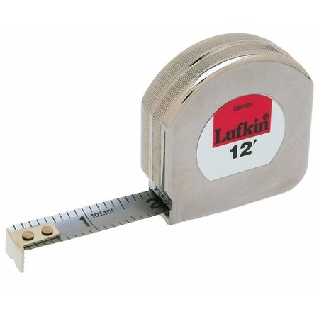 CRESCENT LUFKIN 1/2" x 12' Mezurall® Chrome Clad® A6 Tape Measure C9212X