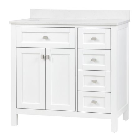 CAHABA Juniper 36" Vanity White, Cultured Ma CA101010