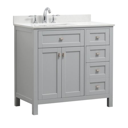 Cahaba Juniper 36" Vanity Dove Gray, Culture CA101013