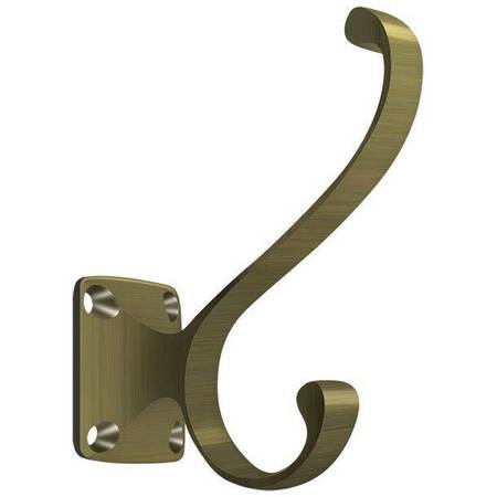 Modern Rem Brass And Black Wall Coat And Hat Hook, Modern Hat Hooks