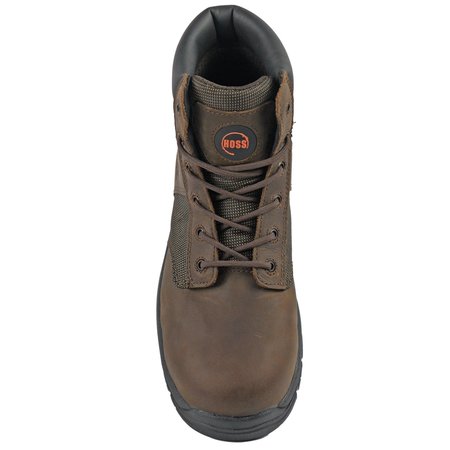Hoss Boot Co Size 15 Men's 6 in Work Boot Steel Work Boot, Brown 60542
