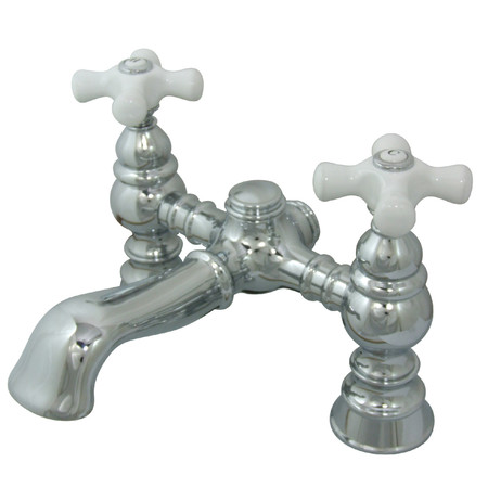 KINGSTON BRASS Deck-Mount Clawfoot Tub Faucet, Polished Chrome, Deck Mount CC1136T1