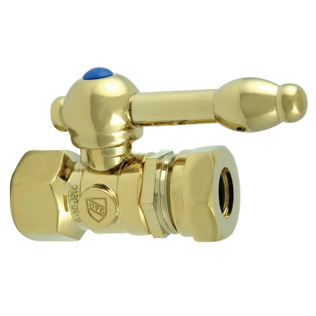 VINTAGE CC44152KL 1/2 O.D. Compression, 1/2 Slip Joint Straight Shut-off Valve CC44152KL