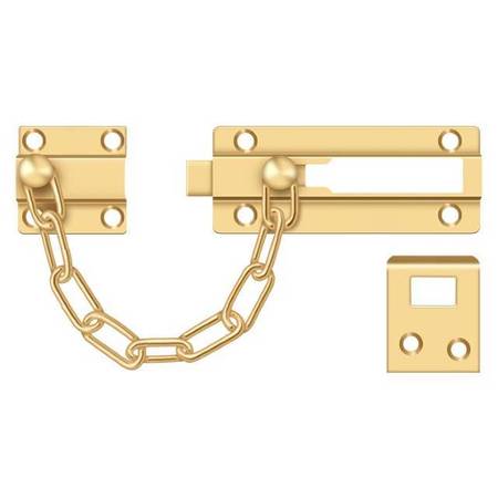 DELTANA Door Guard, Chain / Doorbolt Lifetime Brass CDG35CR003