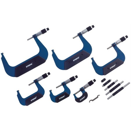 CENTRAL TOOLS Import Outside Micrometer Set, 6 Piece CEN3M116