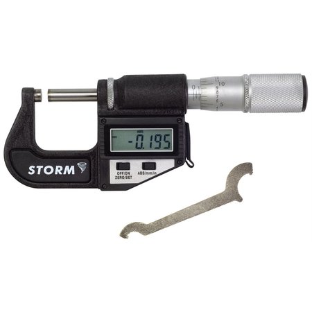 CENTRAL TOOLS Range Digital Micrometer, 0-1"/0-25Mm CEN3M301