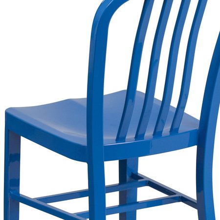 Flash Furniture Gael Commercial Grade Blue Metal Indoor-Outdoor Chair CH-61200-18-BL-GG