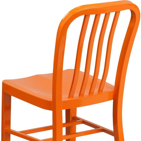 Flash Furniture Gael Commercial Grade Orange Metal Indoor-Outdoor Chair CH-61200-18-OR-GG