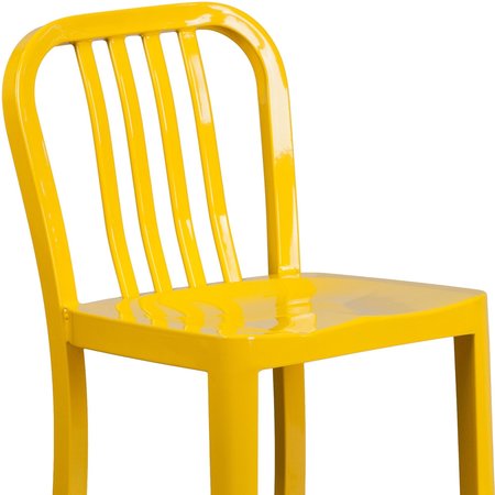 Flash Furniture 24" High Yellow Metal Counter Height Stool CH-61200-24-YL-GG