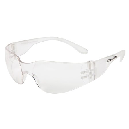 MCR SAFETY Safety Glasses, Clear Lens, Clear Frame CL210