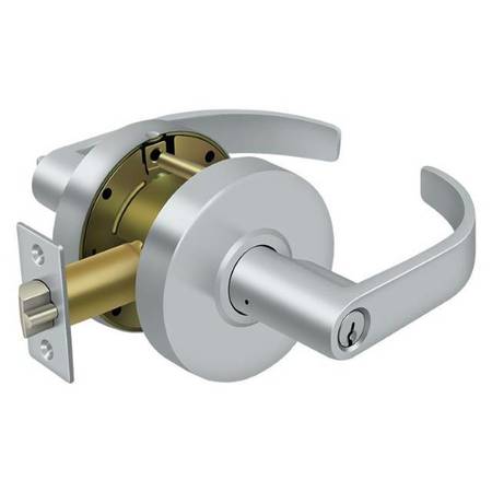 DELTANA Commercial Entry Standard Gr2, Curved With Cylinder Satin Chrome CL600EVC-26D