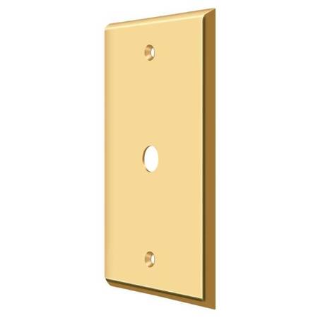 DELTANA Cable Cover Switch Plate, Number of Gangs: 1 Solid Brass, PVD Polished Brass Finish CPC4764CR003