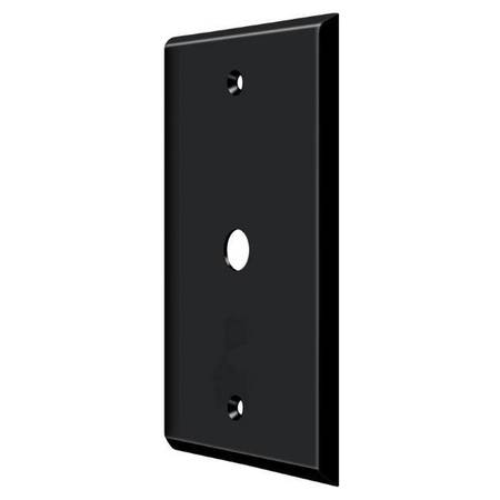 DELTANA Cable Cover Switch Plate, Number of Gangs: 1 Solid Brass, Paint Black Finish CPC4764U19