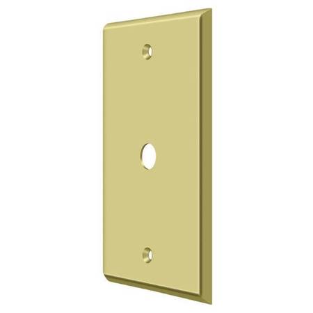 DELTANA Cable Cover Switch Plate, Number of Gangs: 1 Solid Brass, Polished Brass Finish CPC4764U3