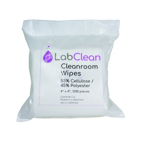 Labclean Cleanroom Wipes, 100 percent pol, 4, PK10, 10 PK CPWIPE4X4